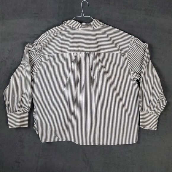 Lane Bryant Button Shirt Women's Size 2X (18/20) Striped Long Sleeve  NWT - Picture 2 of 13